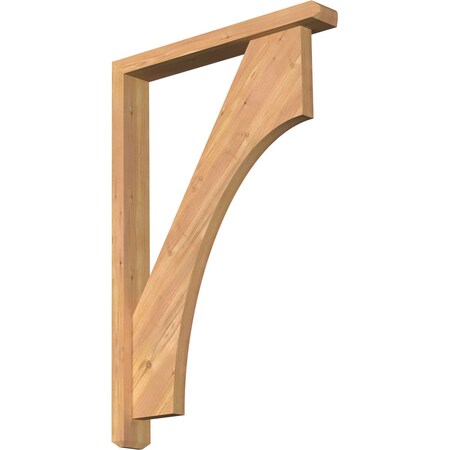 Ekena Millwork Westlake Craftsman Smooth Bracket w/ Offset Brace, Western Red Cedar, 3 1/2"W x 24"D x 36"H BKT0402X24X36WTL04SWR